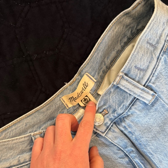 Light Blue Wide-Leg Madewell Jeans - Picture 2 of 2